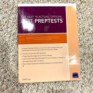 LSAT PrepTests Book The Next 10 Actual Official LSAT PrepTests 29-38